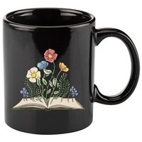 Book With Flowers 11oz C Handle Ceramic Mug