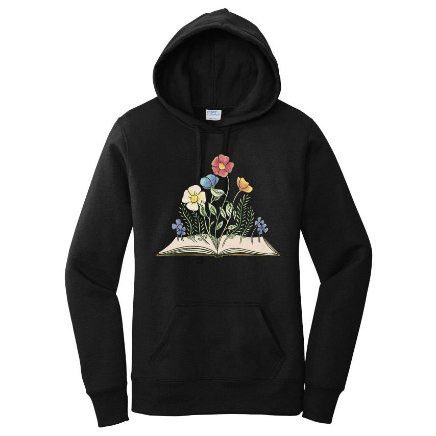 Book With Flowers Women's Pullover Hoodie