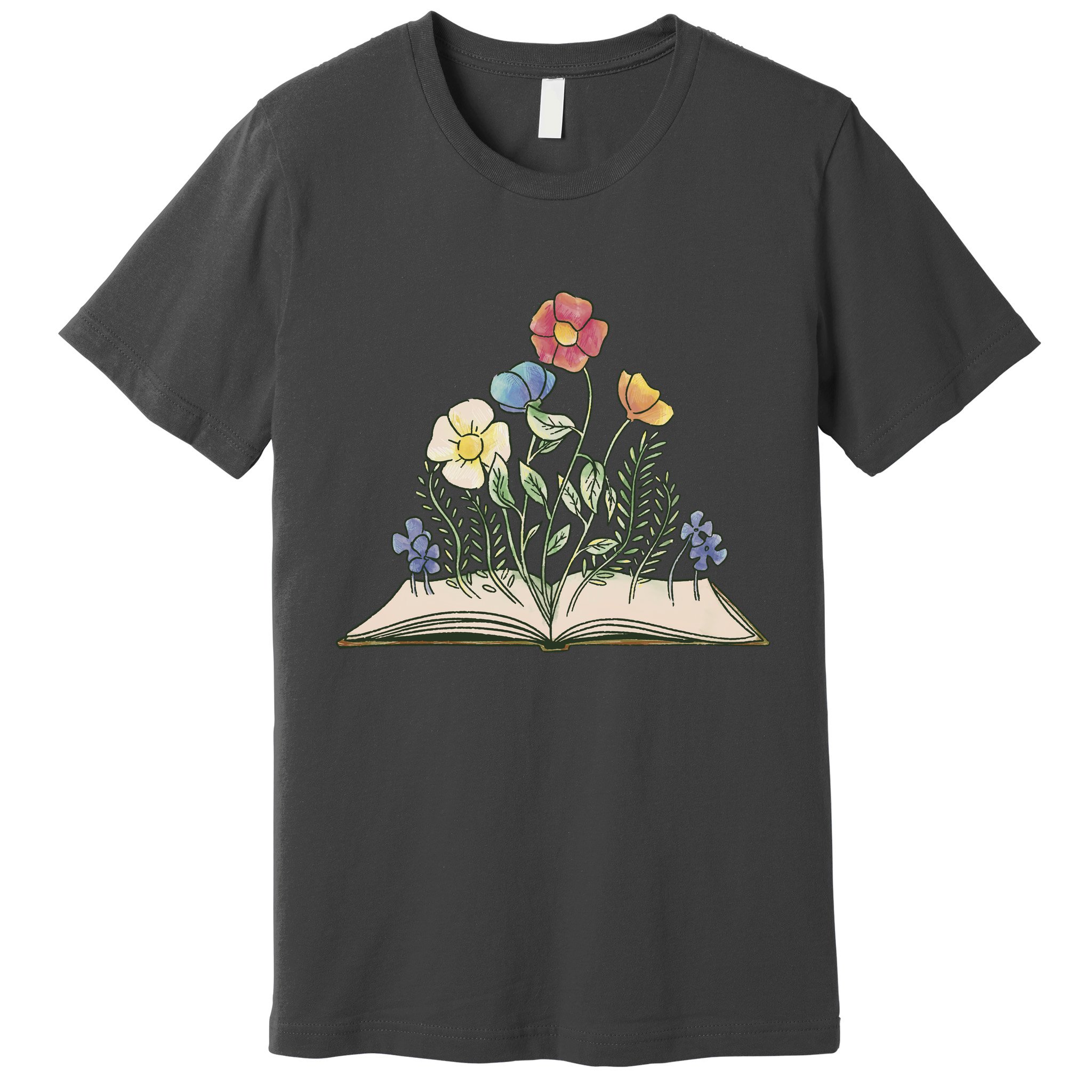 Book With Flowers Premium T-Shirt