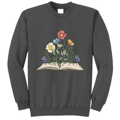 Book With Flowers Tall Sweatshirt