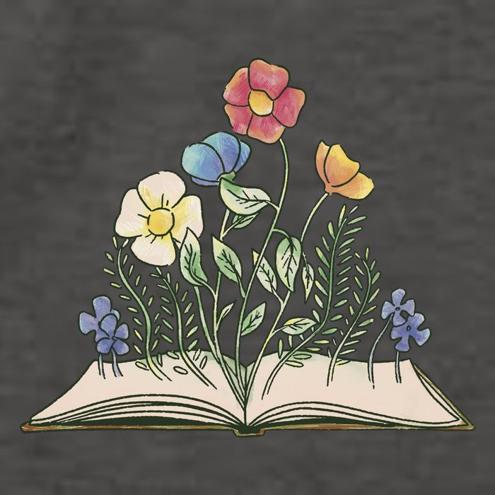 Book With Flowers Vector Backpack