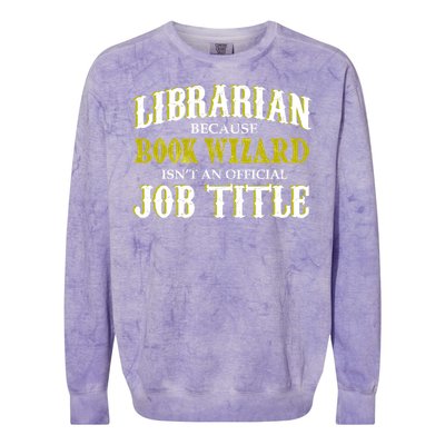 Book Wizard Librarian Colorblast Crewneck Sweatshirt