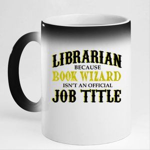 Book Wizard Librarian 11oz Black Color Changing Mug