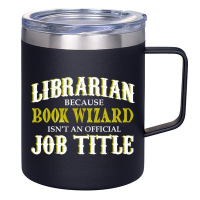 Book Wizard Librarian 12oz Stainless Steel Coffee Mug