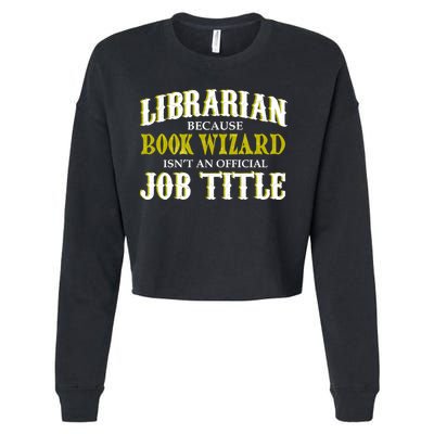 Book Wizard Librarian Cropped Pullover Crew