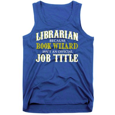 Book Wizard Librarian Tank Top