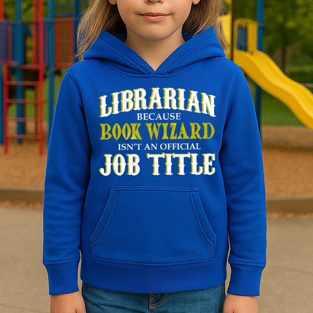 Book Wizard Librarian Kids Hoodie