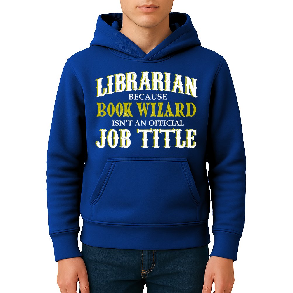 Book Wizard Librarian Kids Hoodie