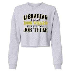 Book Wizard Librarian Cropped Pullover Crew