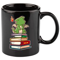 Book-Wrym Kawii Dragon 11oz C Handle Ceramic Mug
