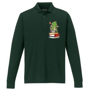 Book-Wrym Kawii Dragon Performance Long Sleeve Polo