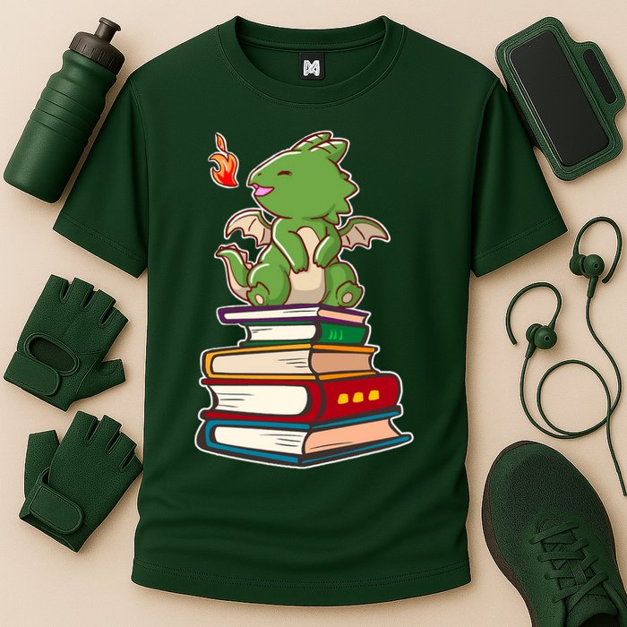 Book-Wrym Kawii Dragon Cooling Performance Crew T-Shirt