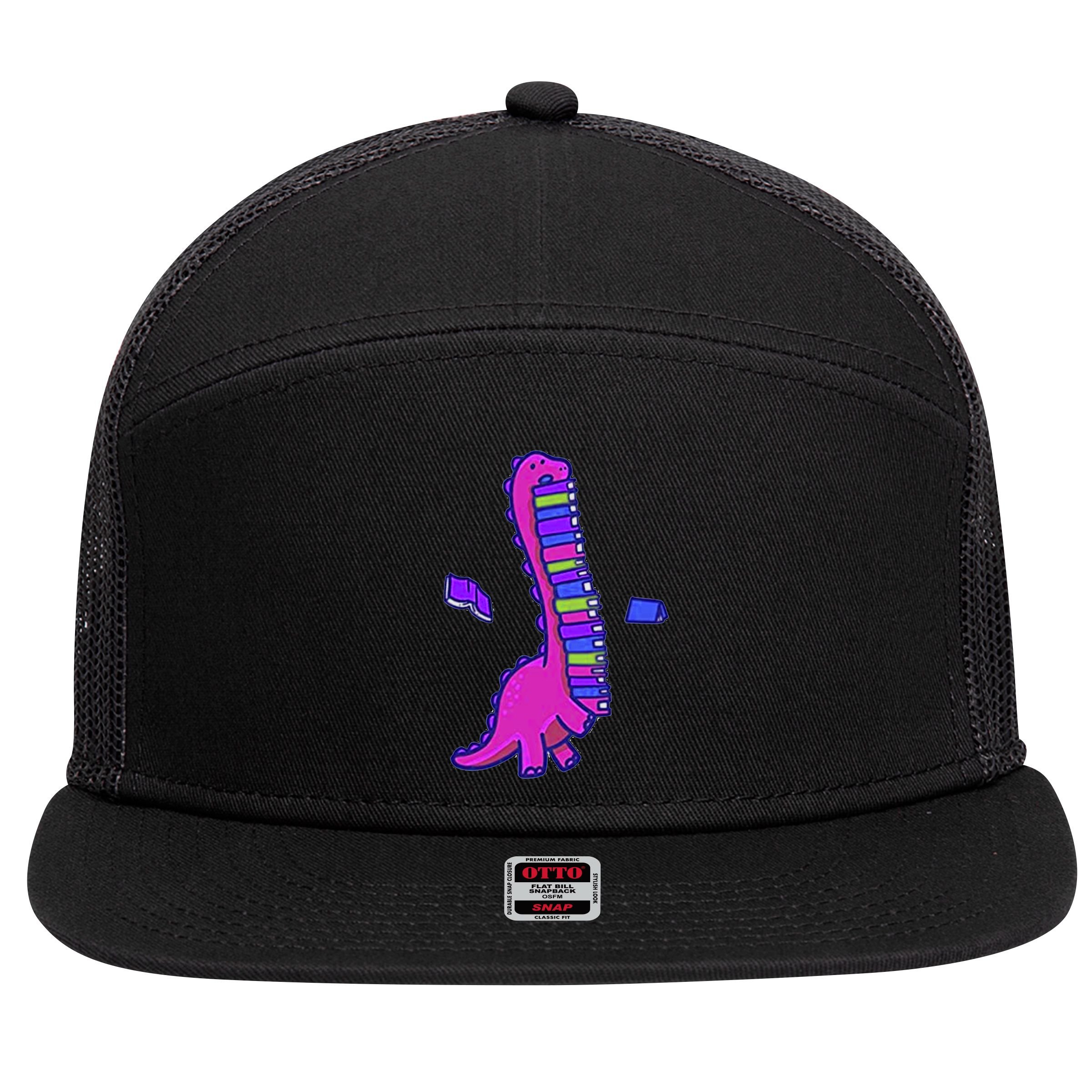 Bookasuras 7 Panel Mesh Trucker Snapback Hat