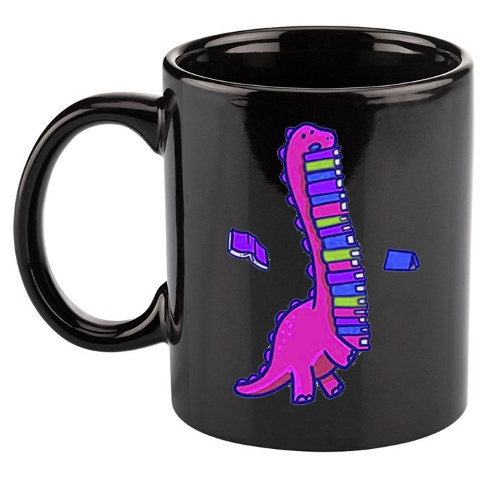 Bookasuras 11oz C Handle Ceramic Mug