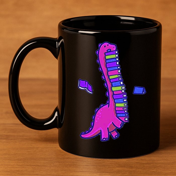 Bookasuras 11oz C Handle Ceramic Mug