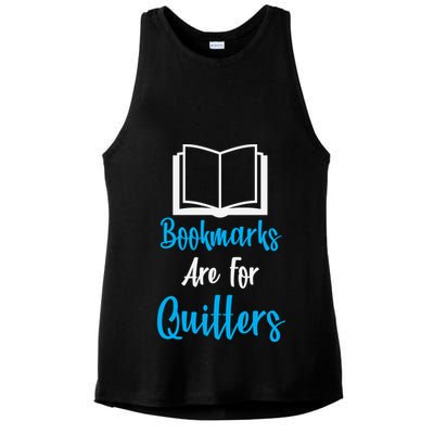 Bookmarks Are For Quitters Ladies PosiCharge Tri-Blend Wicking Tank