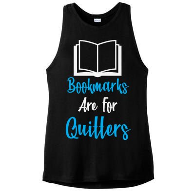 Bookmarks Are For Quitters Ladies PosiCharge Tri-Blend Wicking Tank