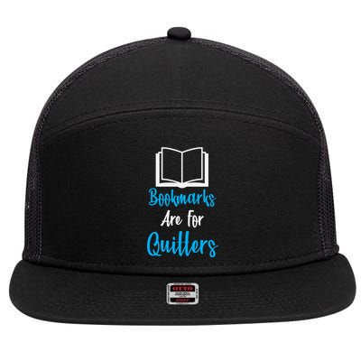 Bookmarks Are For Quitters 7 Panel Mesh Trucker Snapback Hat