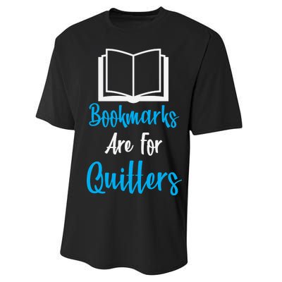 Bookmarks Are For Quitters Performance Sprint T-Shirt