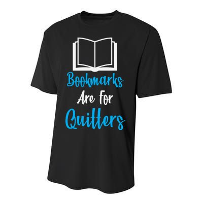 Bookmarks Are For Quitters Youth Performance Sprint T-Shirt