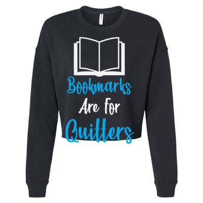 Bookmarks Are For Quitters Cropped Pullover Crew