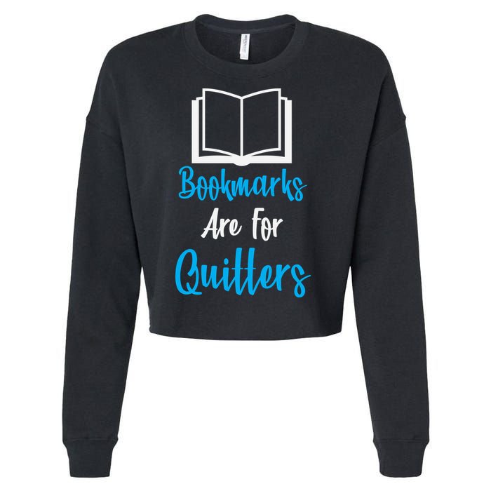 Bookmarks Are For Quitters Cropped Pullover Crew