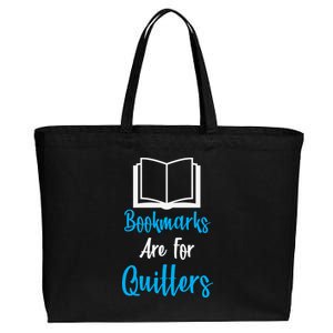 Bookmarks Are For Quitters Cotton Canvas Jumbo Tote