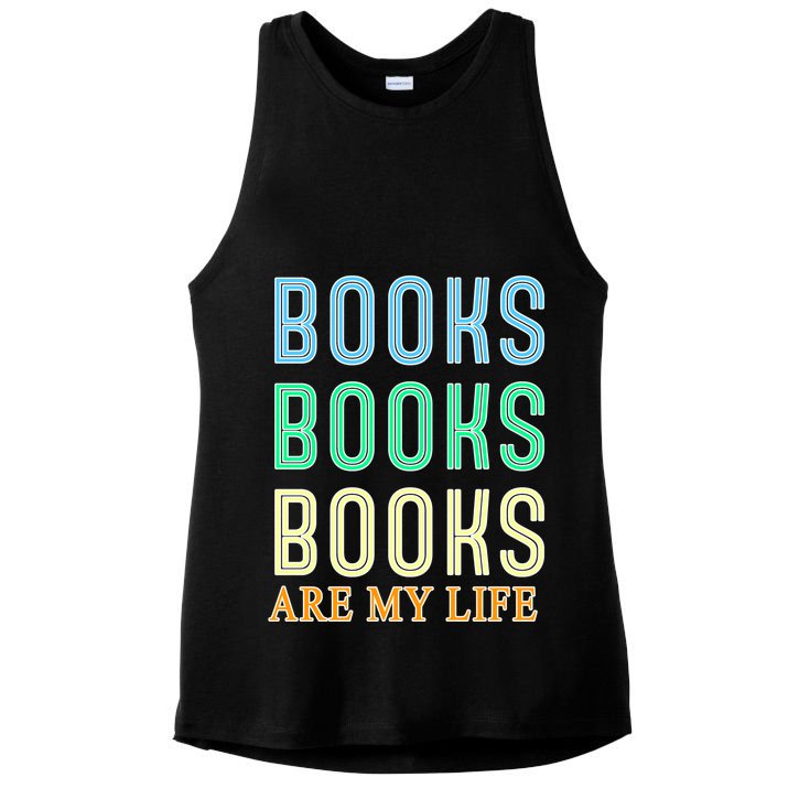 Books Are My Life Book Quotes Essential Ladies PosiCharge Tri-Blend Wicking Tank