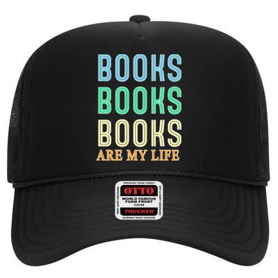 Books Are My Life Book Quotes Essential High Crown Mesh Back Trucker Hat