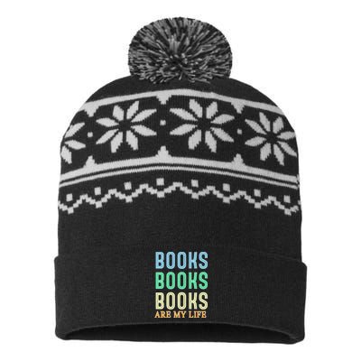 Books Are My Life Book Quotes Essential USA-Made Snowflake Beanie