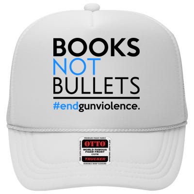 Books Not Bullets High Crown Mesh Back Trucker Hat