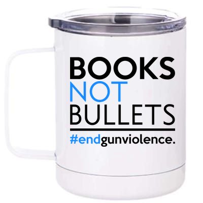 Books Not Bullets 12 oz Stainless Steel Tumbler Cup