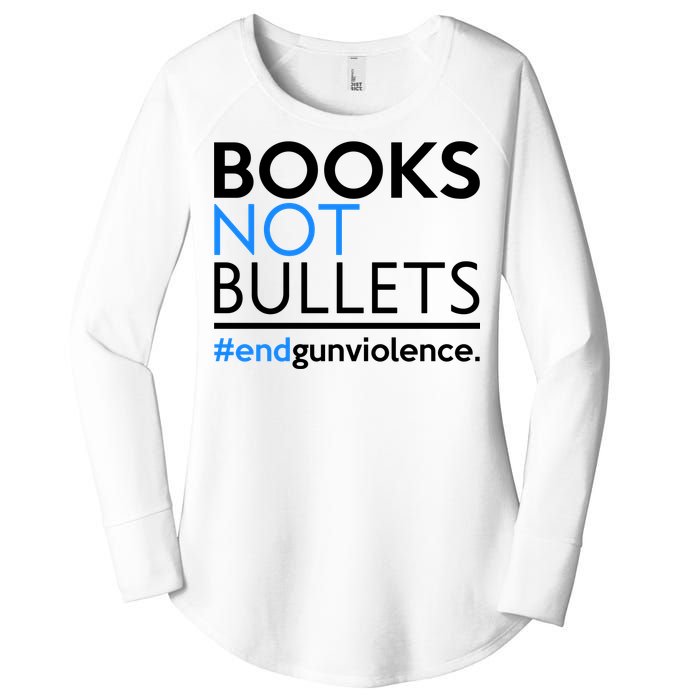 Books Not Bullets Women's Perfect Tri Tunic Long Sleeve Shirt