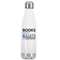 Books Not Bullets Stainless Steel Insulated Water Bottle