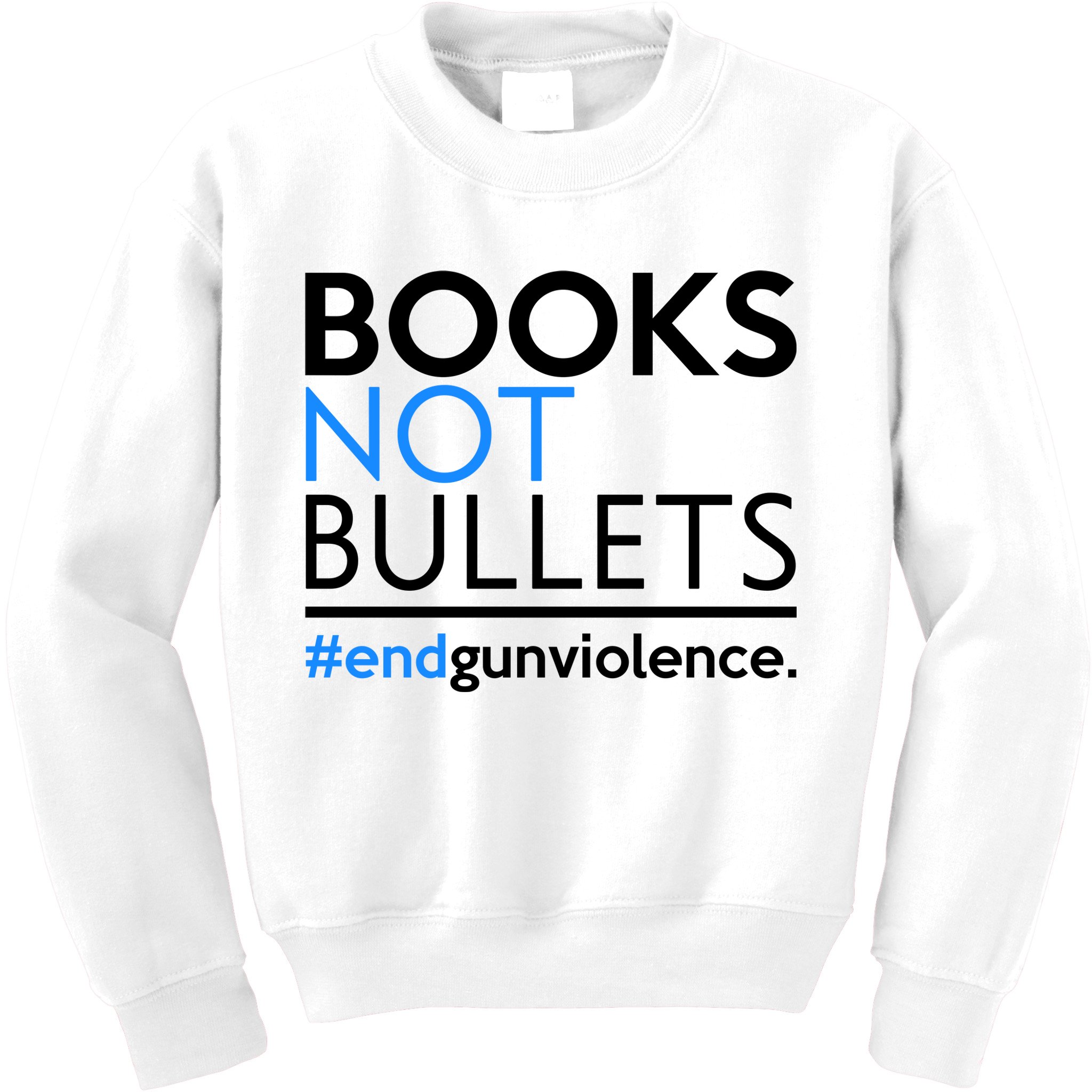 Books Not Bullets Kids Sweatshirt
