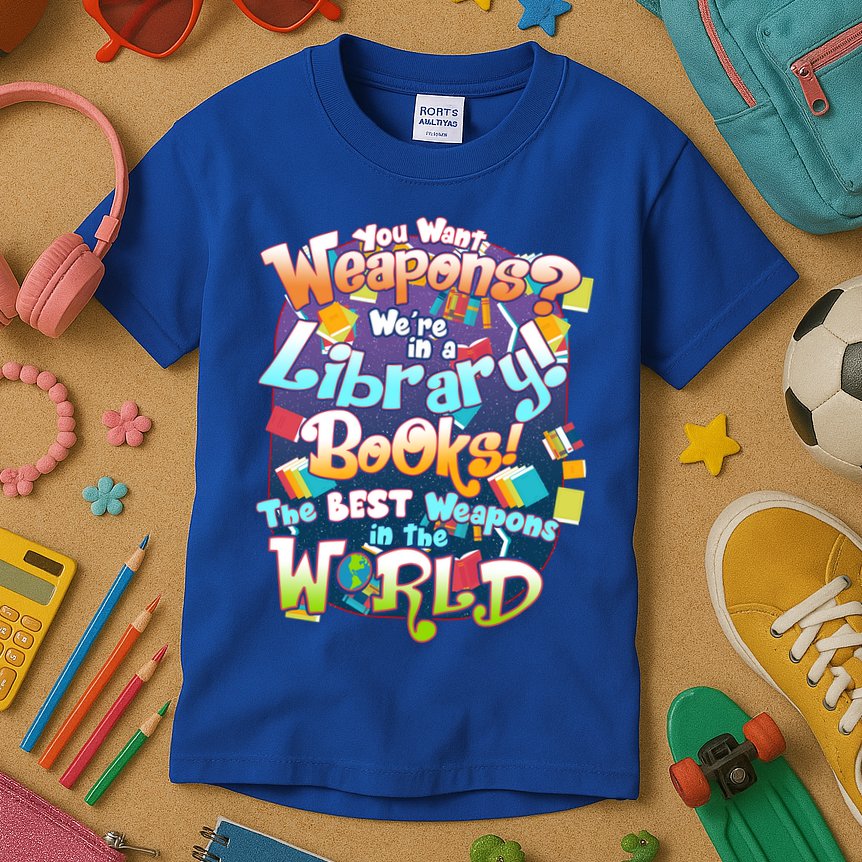 Books The Best Weapons In The  World Kids T-Shirt