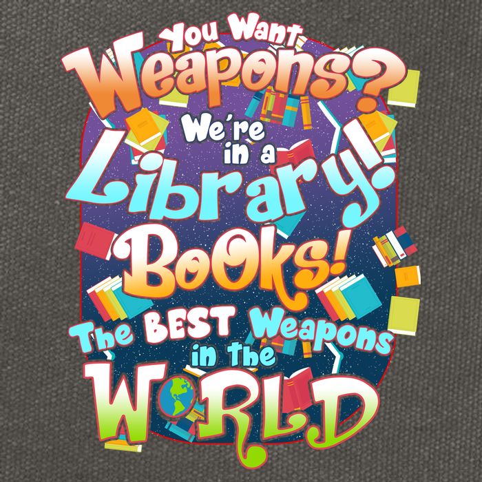 Books The Best Weapons In The  World Cotton Canvas Backpack