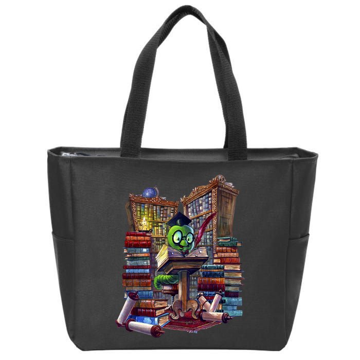Bookworm Zip Tote Bag