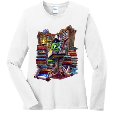 Bookworm Ladies Long Sleeve Shirt