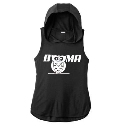 Booma Owl Ladies PosiCharge Tri-Blend Wicking Draft Hoodie Tank