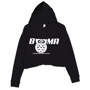 Booma Owl Crop Fleece Hoodie