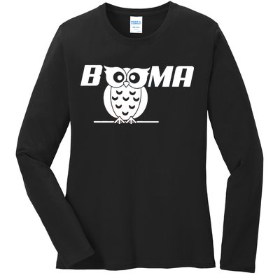 Booma Owl Ladies Long Sleeve Shirt