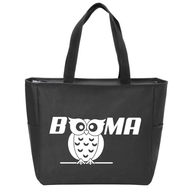 Booma Owl Zip Tote Bag