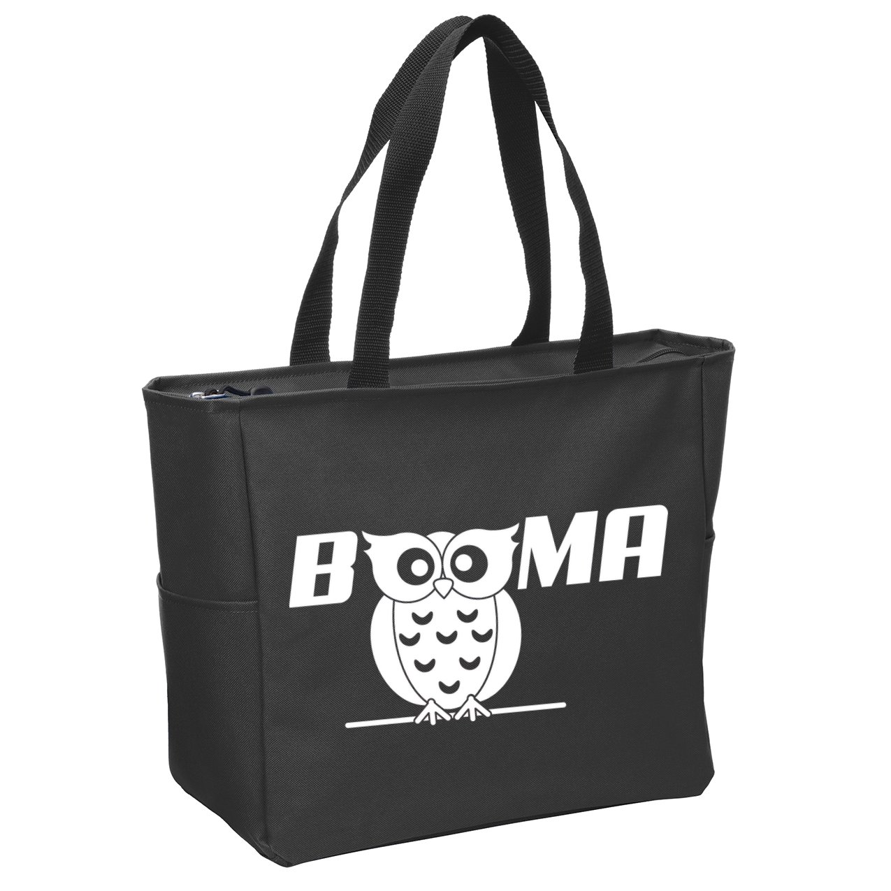 Booma Owl Zip Tote Bag