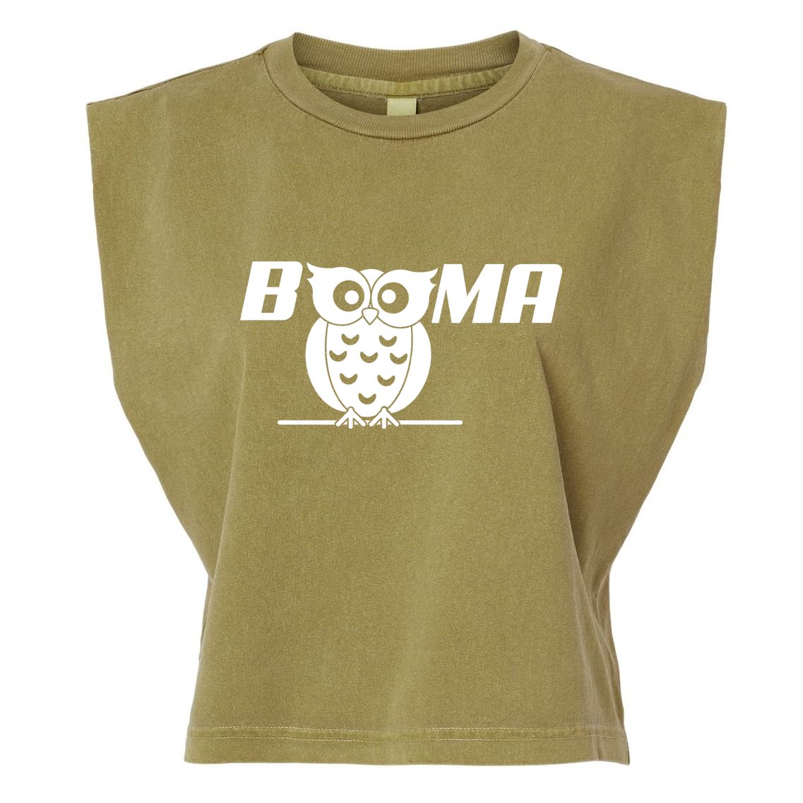 Booma Owl Garment-Dyed Women's Muscle Tee