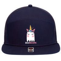Boonicorn Halloween Unicorn Ghost 7 Panel Mesh Trucker Snapback Hat