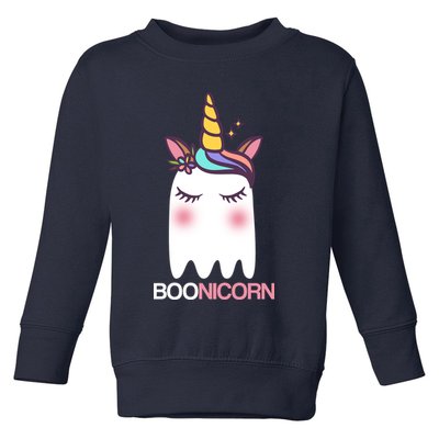 Boonicorn Halloween Unicorn Ghost Toddler Sweatshirt