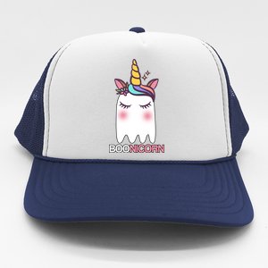 Boonicorn Halloween Unicorn Ghost Trucker Hat