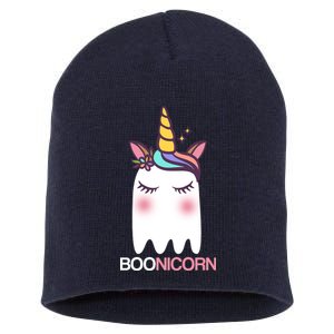 Boonicorn Halloween Unicorn Ghost Short Acrylic Beanie