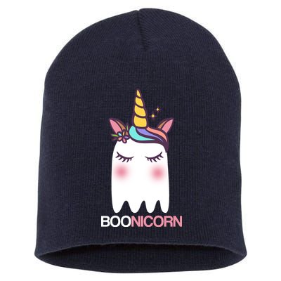 Boonicorn Halloween Unicorn Ghost Short Acrylic Beanie